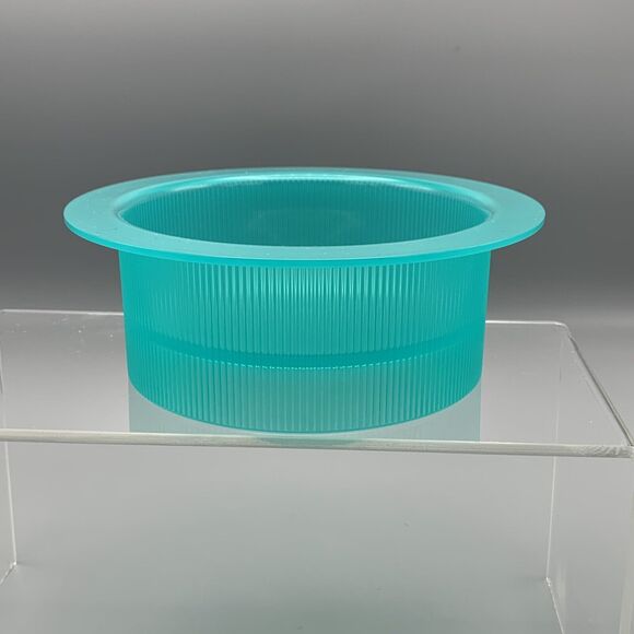 Vtg 6.5" Tupperware Microwavable Acrylic Hard Plastic Dip Soup Bowl Aqua 2875A-2 - Picture 9 of 9